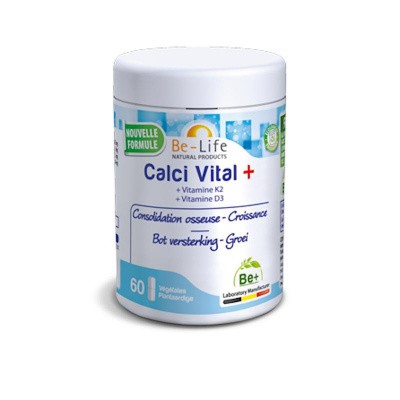 Be-Life | Calcium Vital K2-D3 Bot Versterking-Groei | Pot 60 Capsules