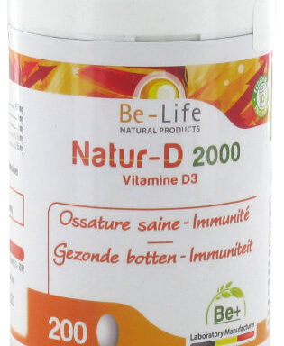 Be-Life | Natur-D 2000 Gezonde Botten-Immuniteit | Pot 200 Capsules