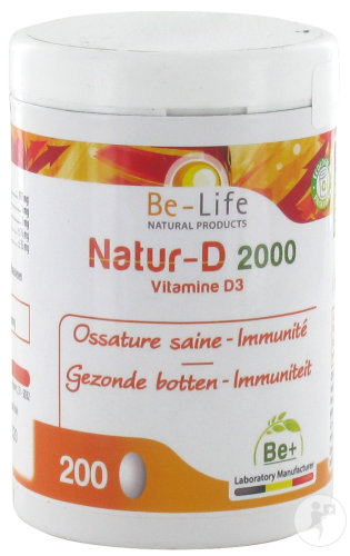 Be-Life | Natur-D 2000 Gezonde Botten-Immuniteit | Pot 200 Capsules